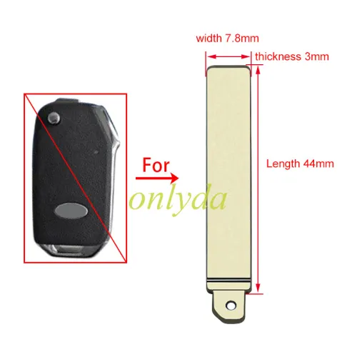 For Kia new smart running folding key blade
