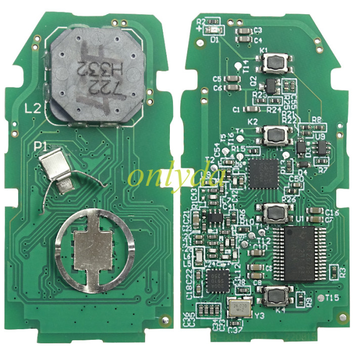 aftermarket Toyota 2018+ Smart Remote Key 3 Buttons /2 Button 433MHz  89904-60L80  for New Toyota Prado Land cruiser