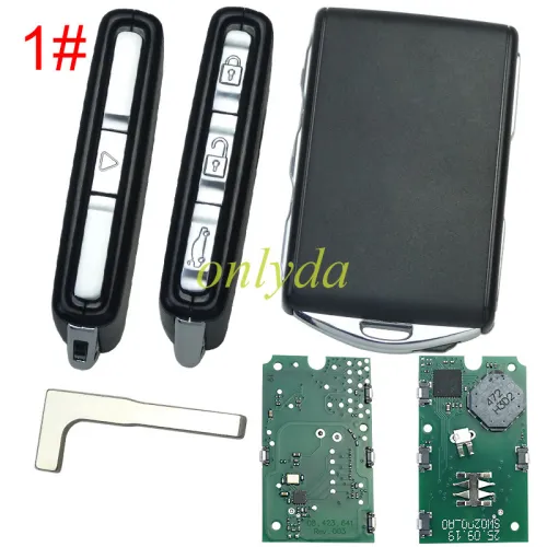 For  Volvo smart card 3+1 button 433.92 Mhz  chip ：8A (Tiris DST AES ) CMIIT ID :2015DJ3461 IC:4008C-HUF8432 FCC ID YGOHUF8432