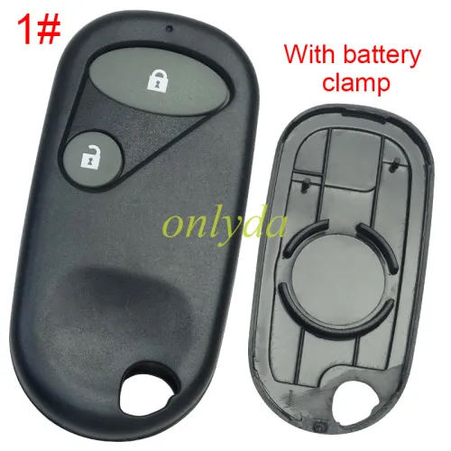 For Honda remote key shell without badge,with battery part，pls choose button