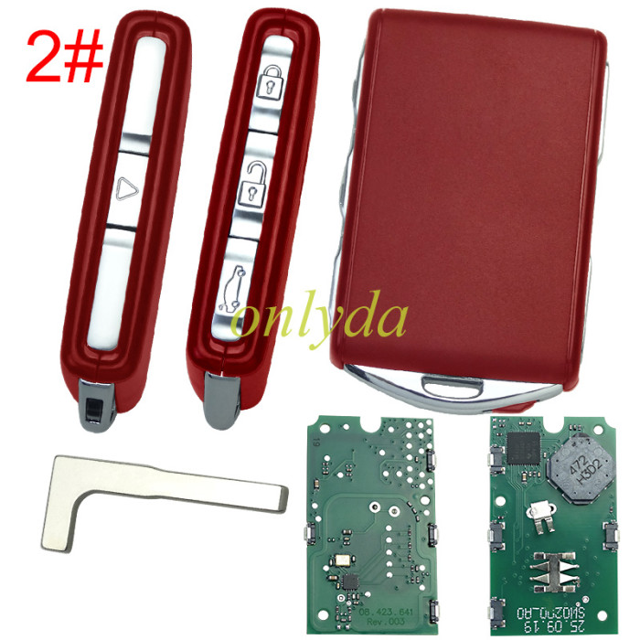For Volvo smart card 3+1 button 433.92 Mhz  chip ：8A (Tiris DST AES ) CMIIT ID :2015DJ3461 IC:4008C-HUF8423 FCC ID YGOHUF8423