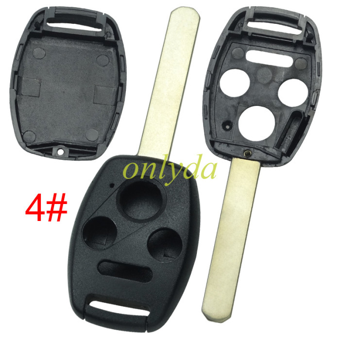 For Honda  remote key shell （With chip slot place), pls choose button