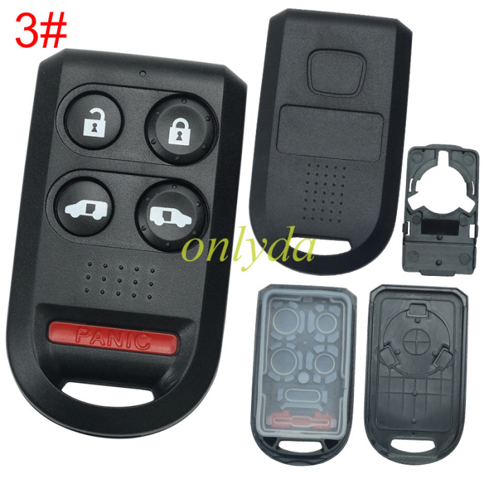 For Honda remote key blank with badge, pls choose button