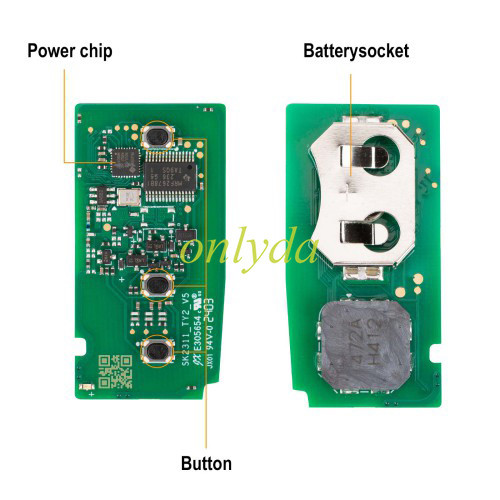 Autel IKEYTY8A3AL Universal Smart Remote Key 3 Buttons For Toyota 8A series