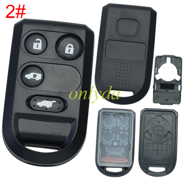 For Honda remote key blank with badge, pls choose button