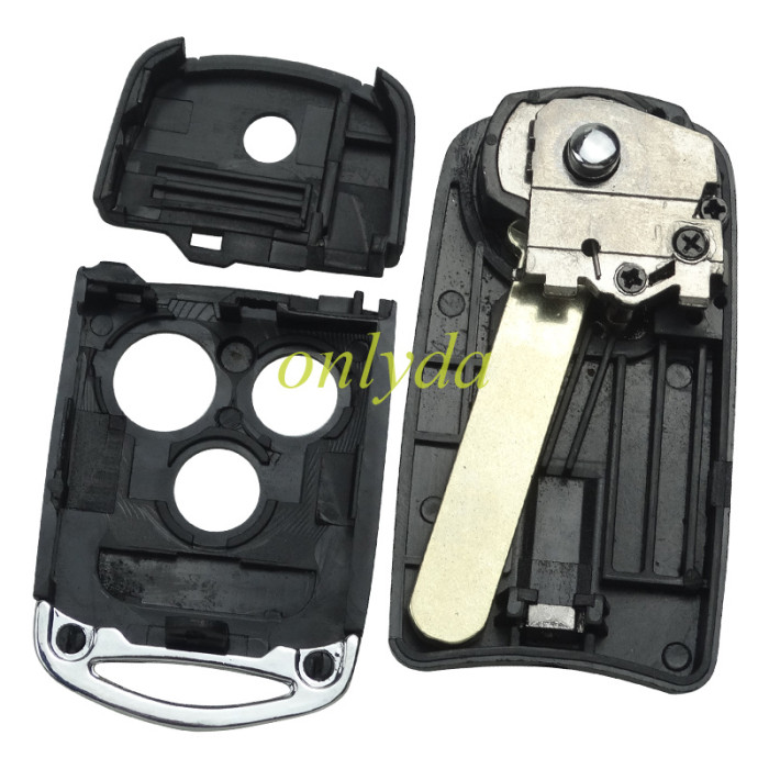 For Honda  flip remote key blank with badge, pls choose button .