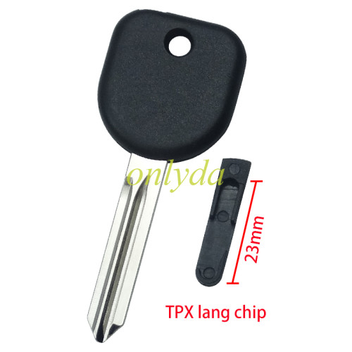GM transponder key shell with right blade,(can put TPX long chip）