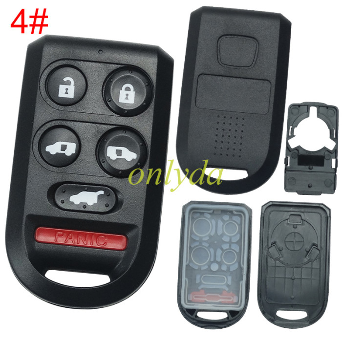 For Honda remote key blank with badge, pls choose button