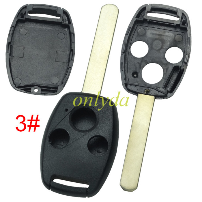 For Honda  remote key shell （With chip slot place), pls choose button