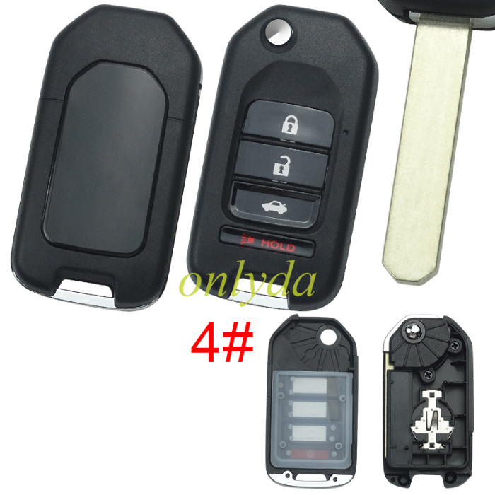 For Honda  modified remote key shell without badge , pls choose button