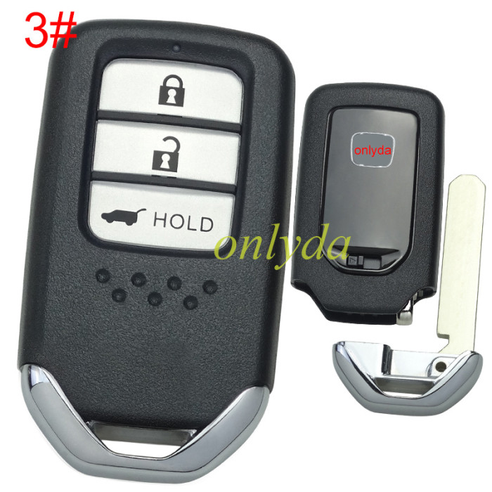 For Honda  remote key shell with blade with badge , pls choose button