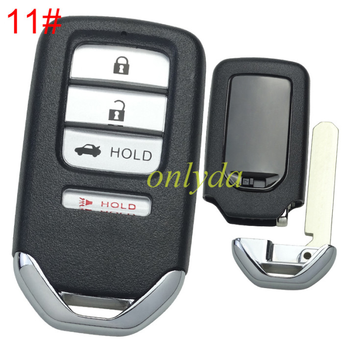For Honda  remote key shell with blade without badge , pls choose button