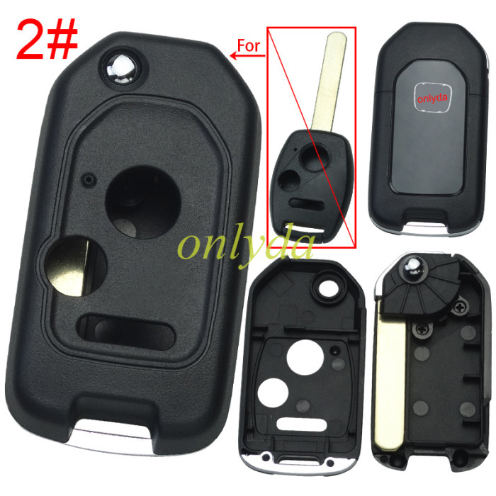 For Honda  remote key blank with badge , pls choose button