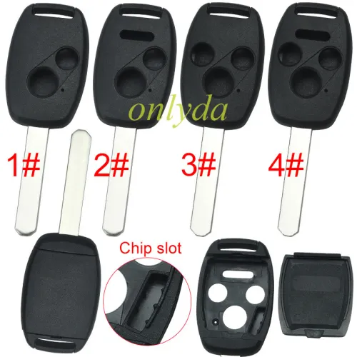 Super Stronger GTL shell  Honda upgrade  remote key shell without badge  （With chip slot place)，pls choose button