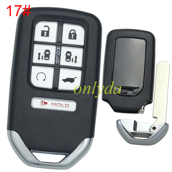 For Honda  remote key shell with blade without badge , pls choose button