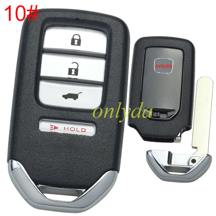 For Honda  remote key shell with blade with badge , pls choose button