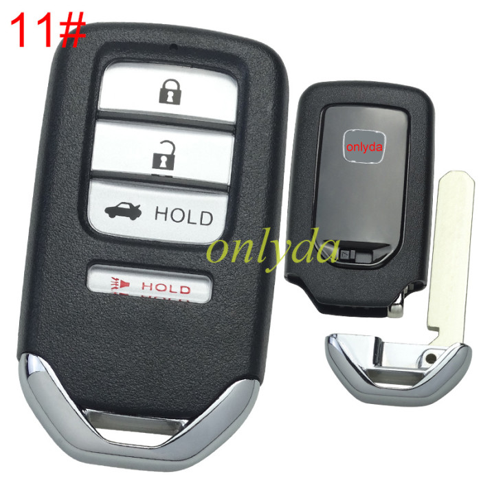 For Honda  remote key shell with blade with badge , pls choose button