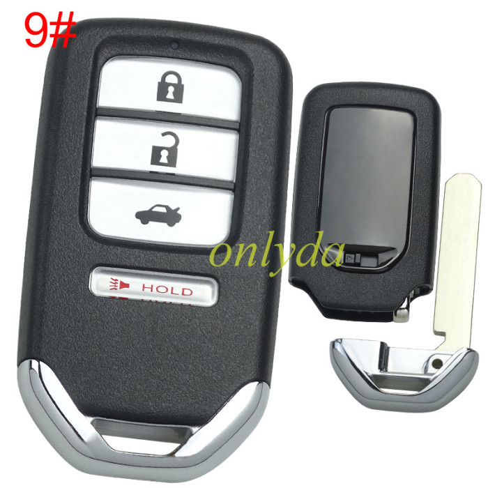 For Honda  remote key shell with blade without badge , pls choose button