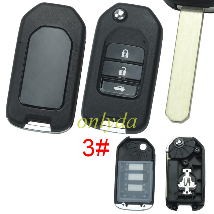 For Honda  modified remote key shell without badge , pls choose button