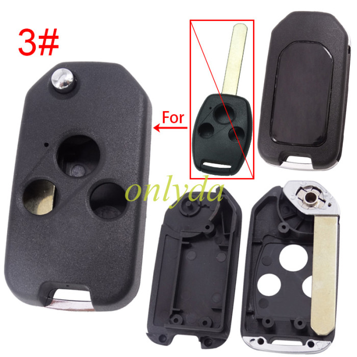 For Honda  remote key blank without badge , pls choose button