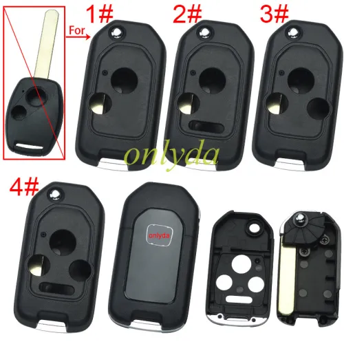 For Honda  remote key blank with badge , pls choose button