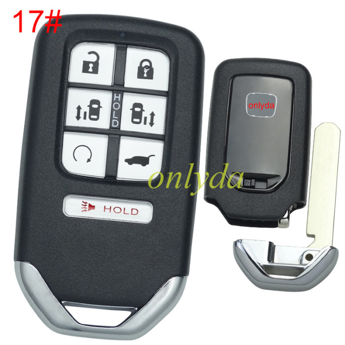 For Honda  remote key shell with blade with badge , pls choose button