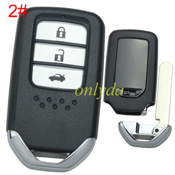 For Honda  remote key shell with blade without badge , pls choose button