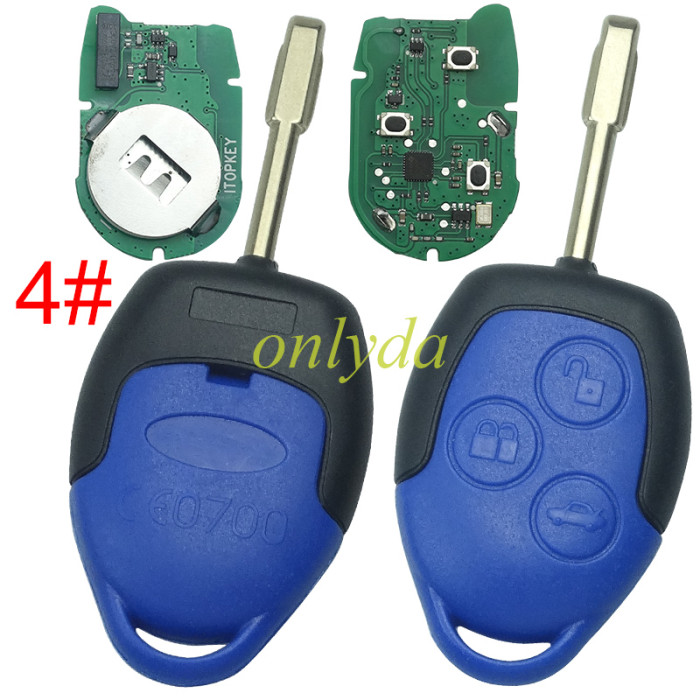 For Ford Transit blue remote key with 434mhz with 4D chip FCCID:6CIT15K601 AG AG