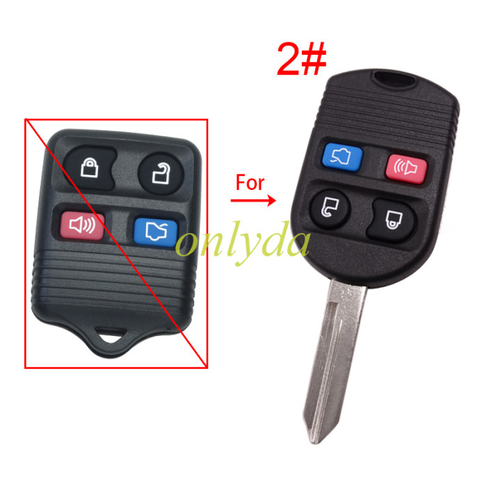 For Ford remote key shell， pls choose button