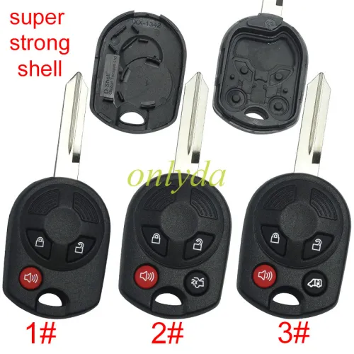 Super Stronger GTL shell  Ford 3/4 button remote key shell(3 parts). Pls choose button