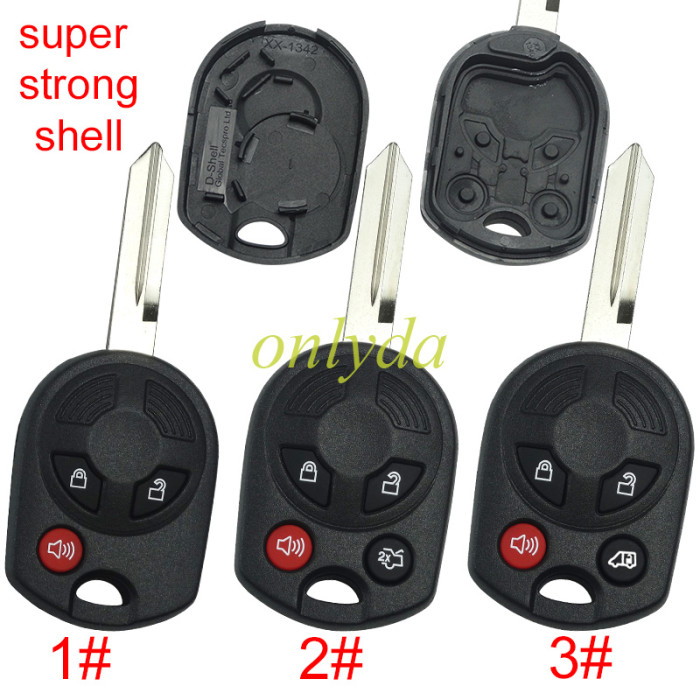 Super Stronger GTL shell  Ford 3/4 button remote key shell(3 parts). Pls choose button