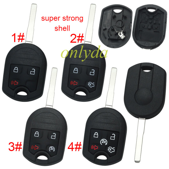 Super Stronger GTL shell Ford upgrade remote key shell with badge , pls choose button