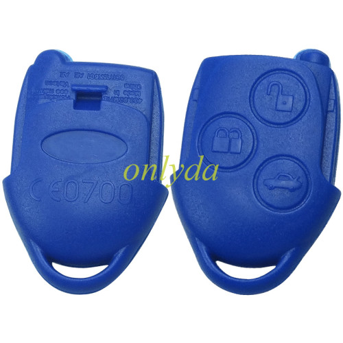 For Ford 3 button remote key shell with blade (no battery clamp), with badge