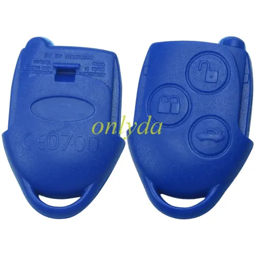 For Ford 3 button remote key shell with blade (no battery clamp), with badge