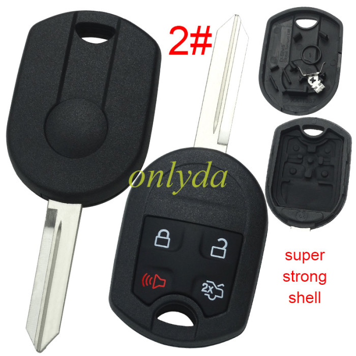For Super Stronger GTL shell  Ford upgrade remote key shell with badge , pls choose button