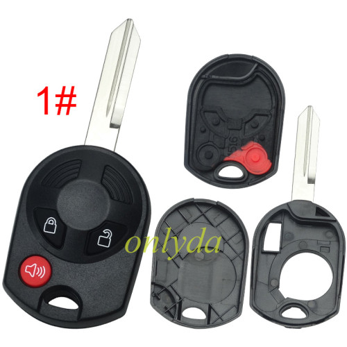 For Ford 3/4 button remote key shell(3 parts). Pls choose button