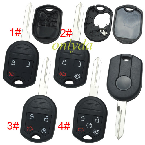 For Ford  remote key blank with badge ， pls choose button.