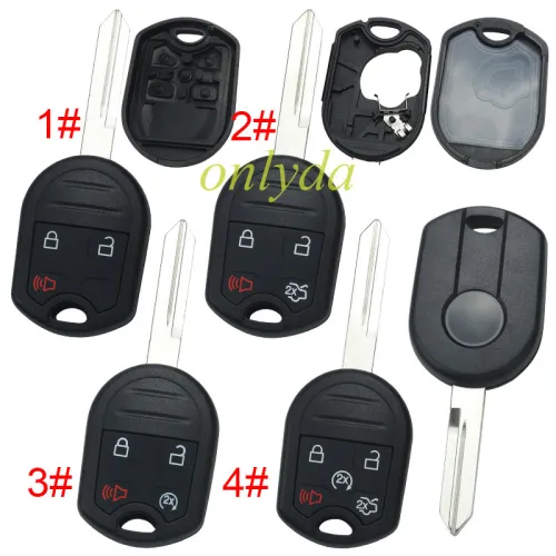 For Ford  remote key blank with badge ， pls choose button.