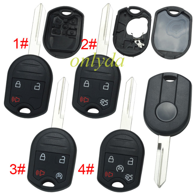 For Ford remote key blank with badge , pls choose button.