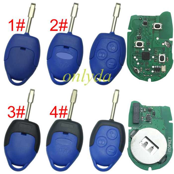 For Ford Transit blue remote key with 434mhz with 4D chip FCCID:6CIT15K601 AG AG
