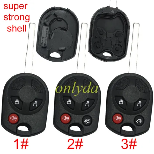 Super Stronger GTL shell  Ford 3/4 button remote key shell(3 parts). Pls choose button
