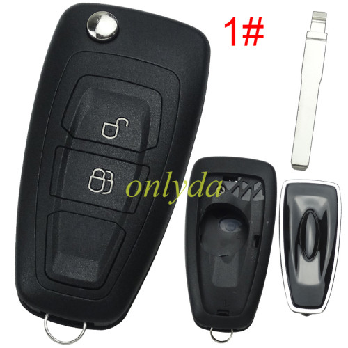 Ford focus flip  remote key blank，pls choose button