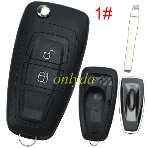 Ford focus flip  remote key blank，pls choose button