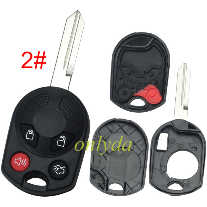 For Ford 3/4 button remote key shell(3 parts). Pls choose button