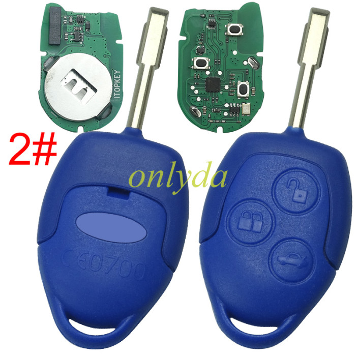 For Ford Transit blue remote key with 434mhz with 4D chip FCCID:6CIT15K601 AG AG