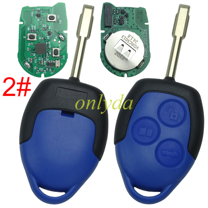 KYDZ Brand Ford Transit blue remote key with 434mhz with electric 4D63 chip FCCID:6CIT15K601 AG AG