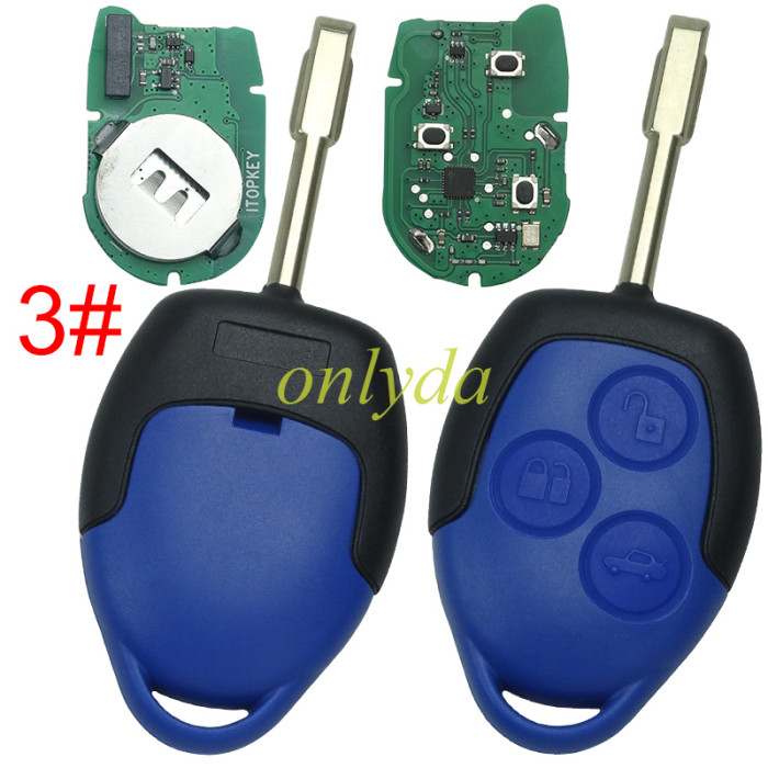 For Ford Transit blue remote key with 434mhz with 4D chip FCCID:6CIT15K601 AG AG