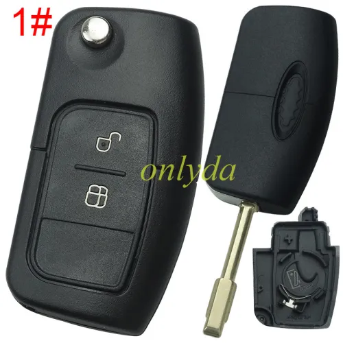 For Ford Mondeo flip remote key blank, pls choose button