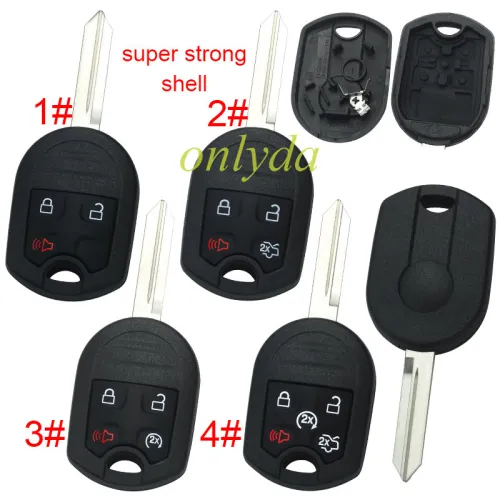 For Super Stronger GTL shell  Ford upgrade remote key shell with badge , pls choose button