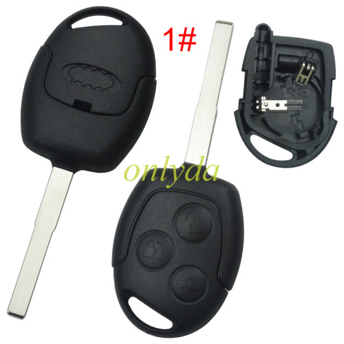 For Ford Focus 3 button  remote key shell (with battery clamp)， pls choose key head.